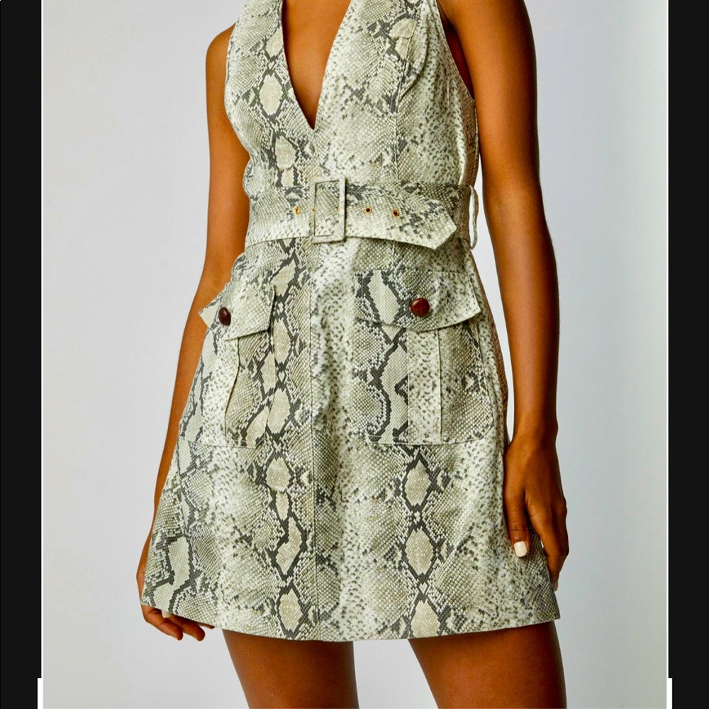 Zimmerman snakeskin linen mini dress Size Small